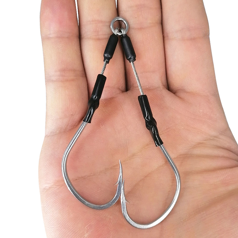 Fishing Hook Assortment - 2 pasang/kantong kait Jigging cepat lambat,