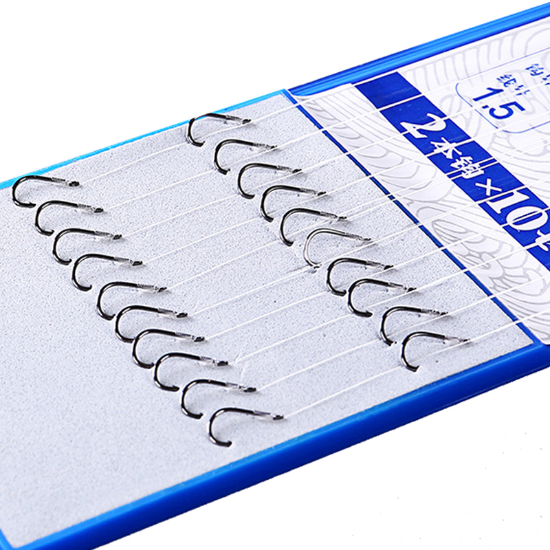 Fishing Hook Assortment - 10 Pasang Kait Pancing dengan Tippet