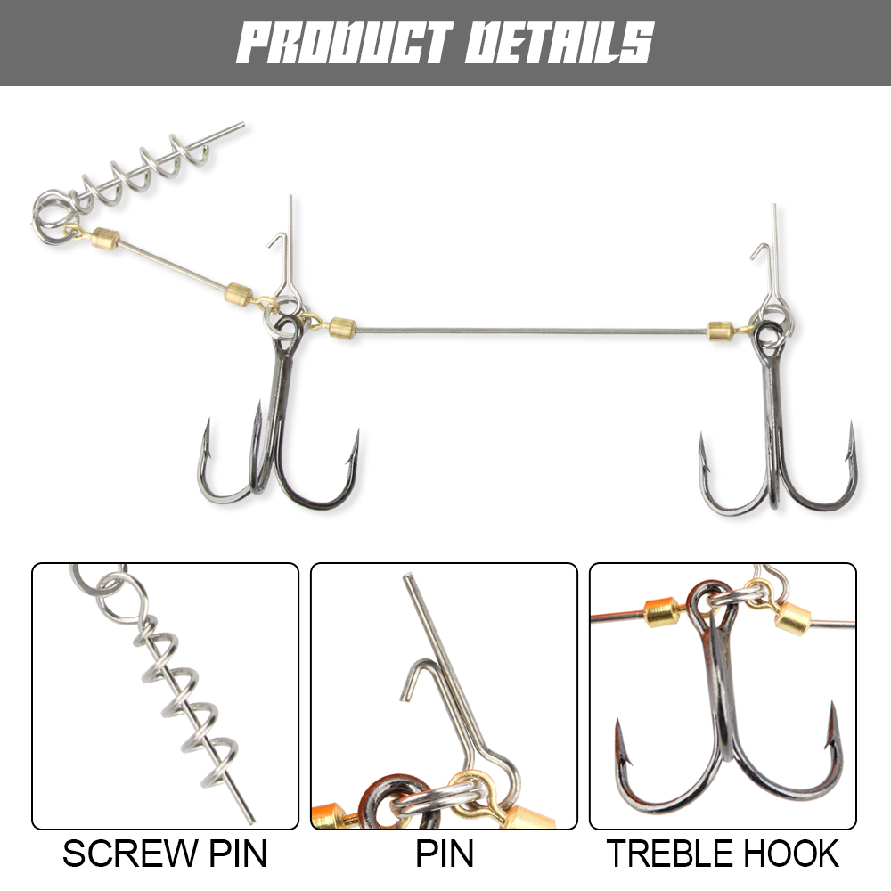 Sistem Kail Rig Spinpoler Pike - Fishing Hook Size ulasan dan harga