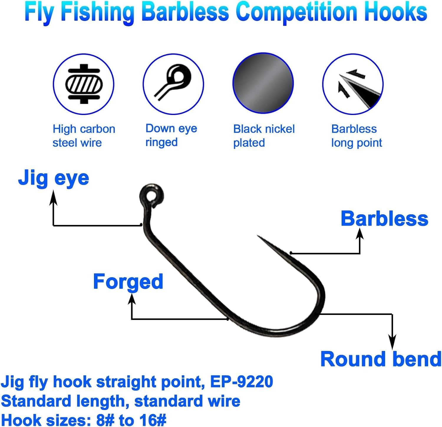 Aventik Eupheng 100PCS Kail Pa - Fishing Hook Barbless ulasan dan harga