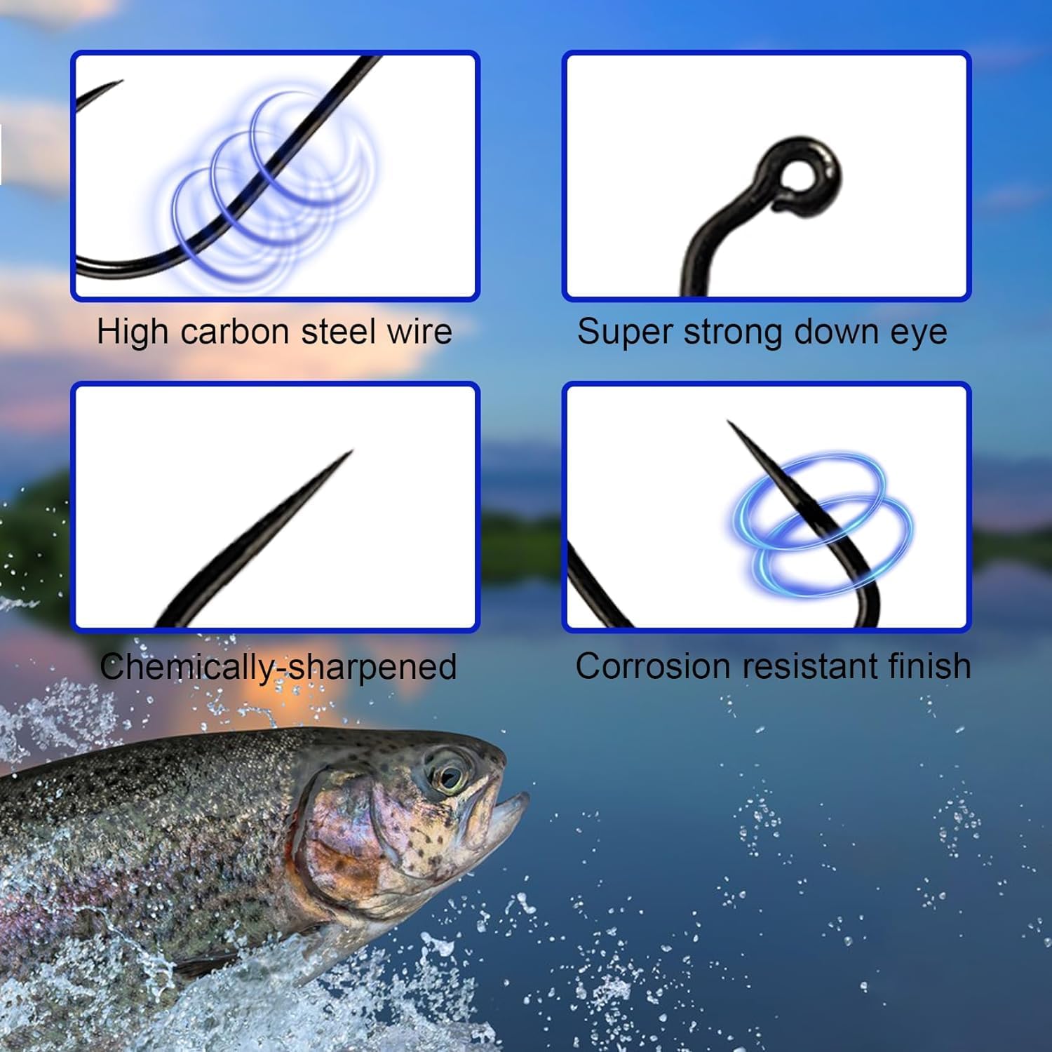 Aventik Eupheng 100PCS Kail Pa - Fishing Hook Barbless ulasan dan harga