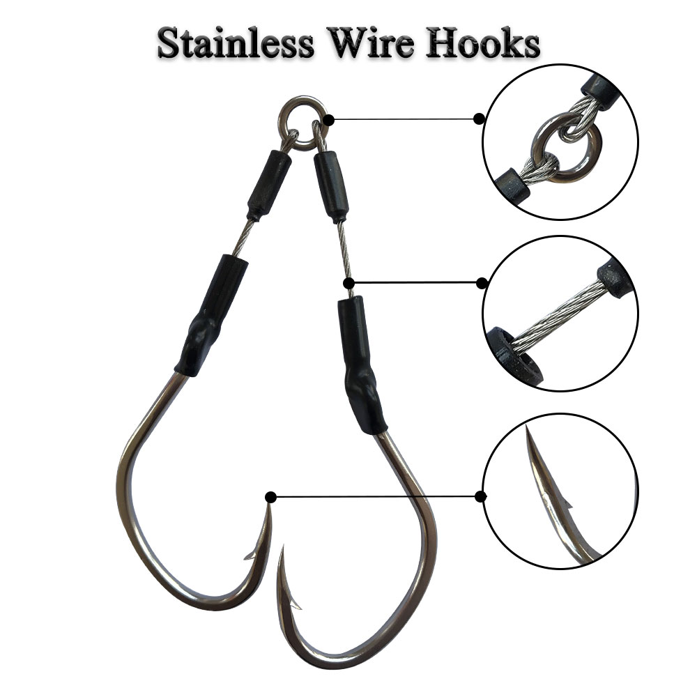 2 pasang/kantong kait Jigging  - Fishing Hook Assortment ulasan dan harga