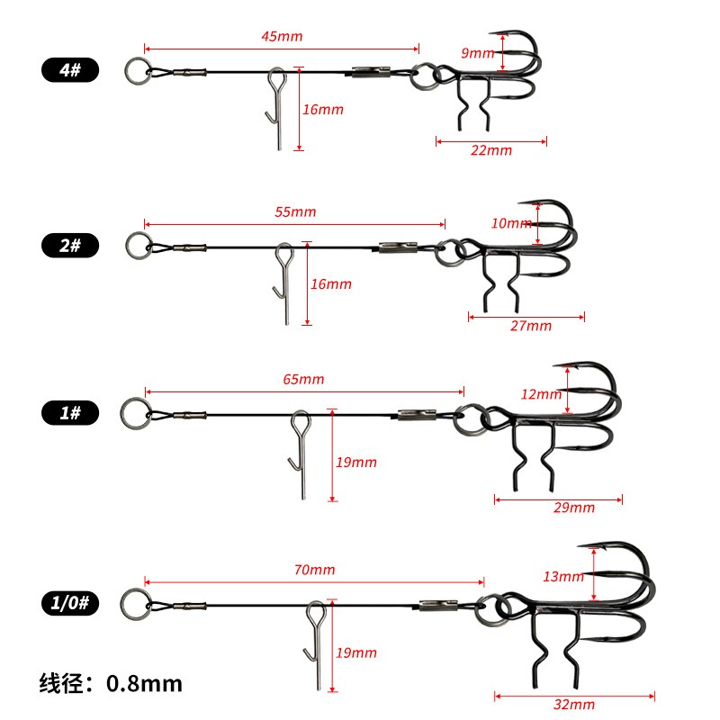 LUREGO 2Pcs Stinger Rig T-Bell - Fishing Hook Weedless ulasan dan harga