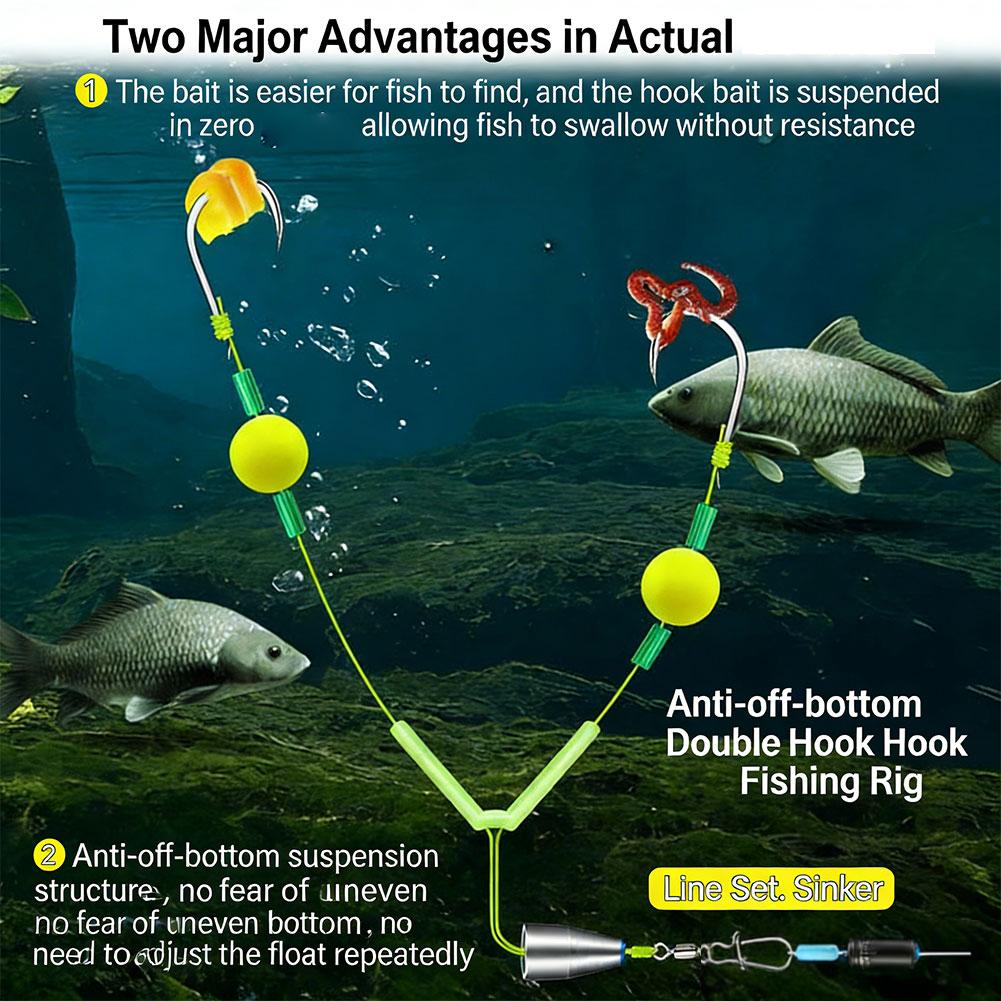 Rig Pancing Double Hook Revers - Fishing Hook Weedless ulasan dan harga