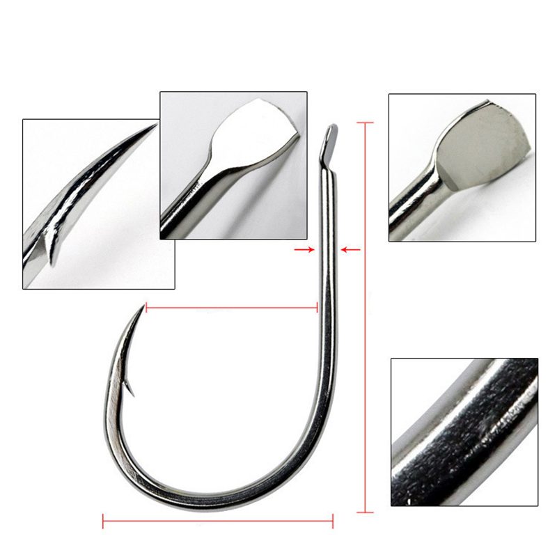 100 Pcs/Lot 7 Ukuran Berduri M - Fishing Hook Circle ulasan dan harga